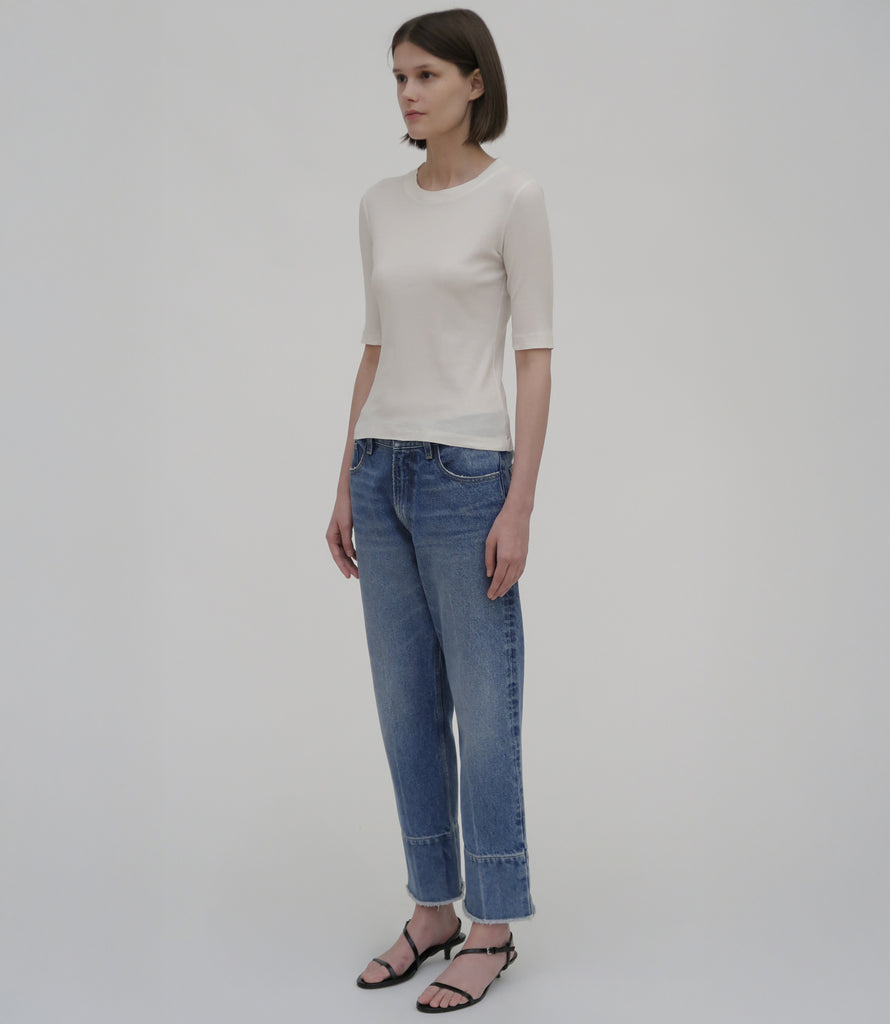 Cropped Sleeve T-Shirt