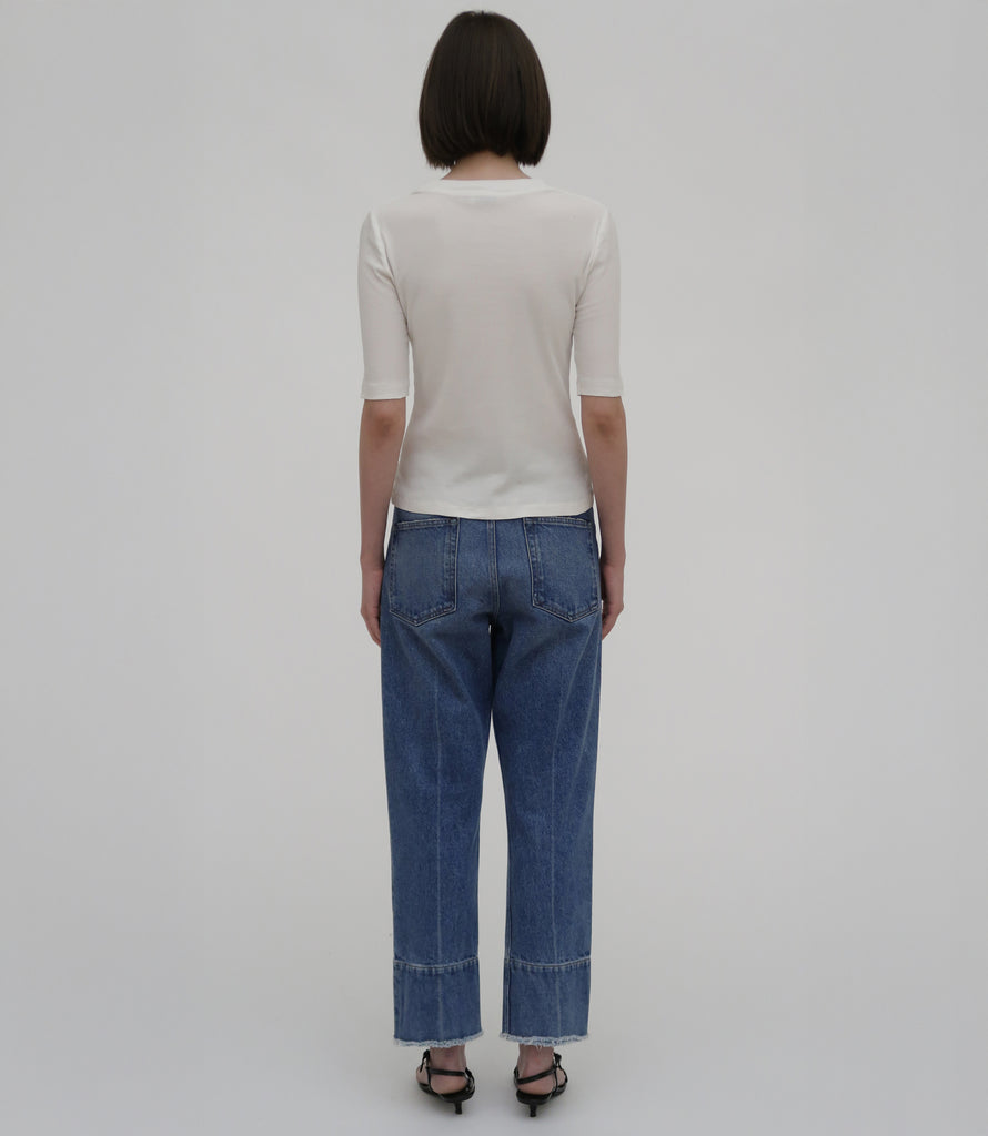 Cropped Sleeve T-Shirt