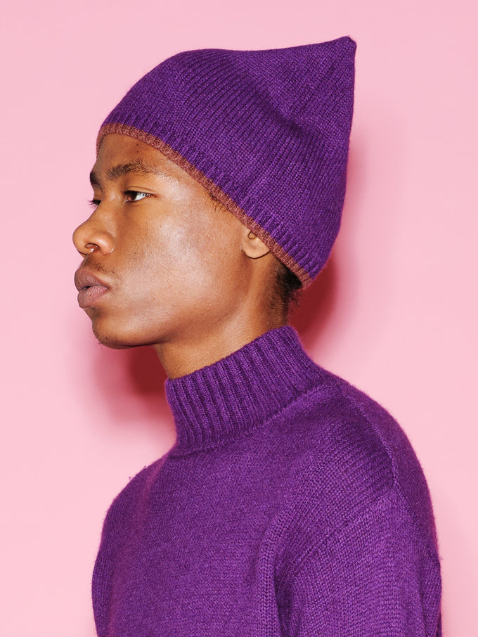 VIOLET GETTY - UNISEX KNITTED HAT - CASHMERE WOOL