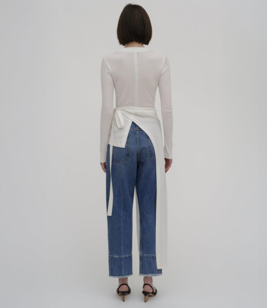 Long Sleeve Split Apron T-Shirt