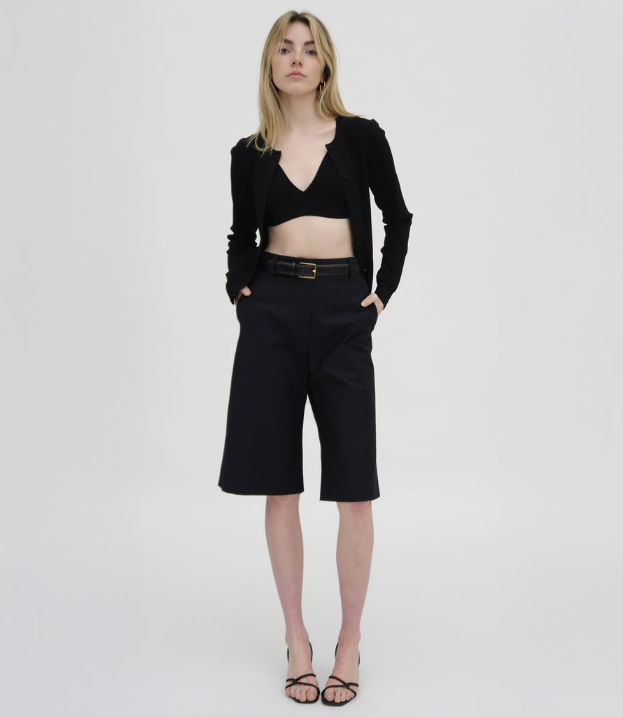 BERMUDA SHORT - STRETCH COTTON SHANTUNG