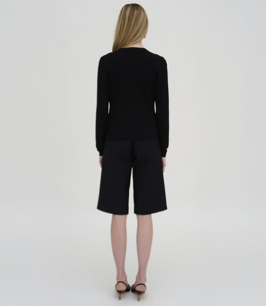BERMUDA SHORT - STRETCH COTTON SHANTUNG