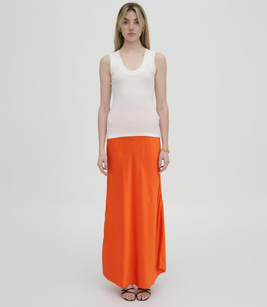 BIAS POLO TOP - SILK SATIN