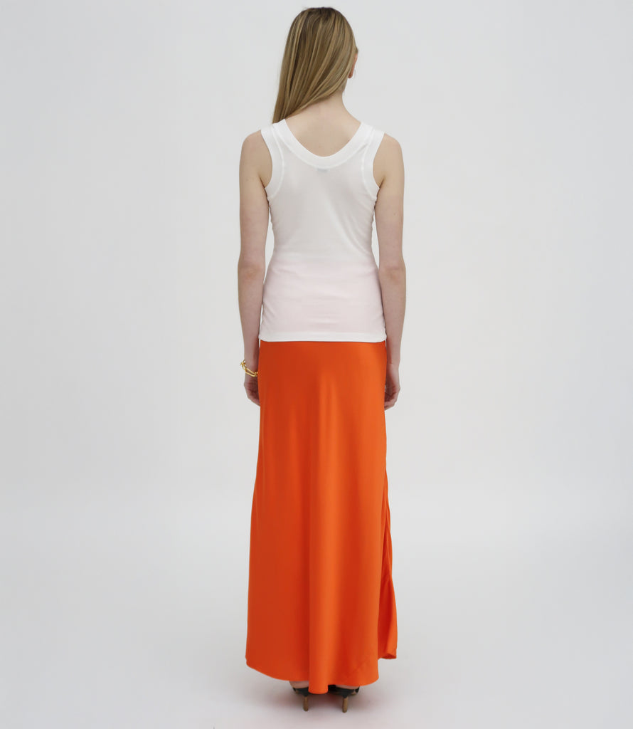 BIAS POLO TOP - SILK SATIN
