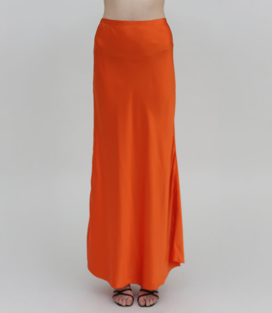 BIAS POLO TOP - SILK SATIN