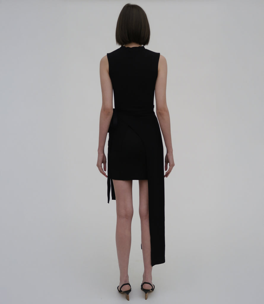Tapered Mini Skirt