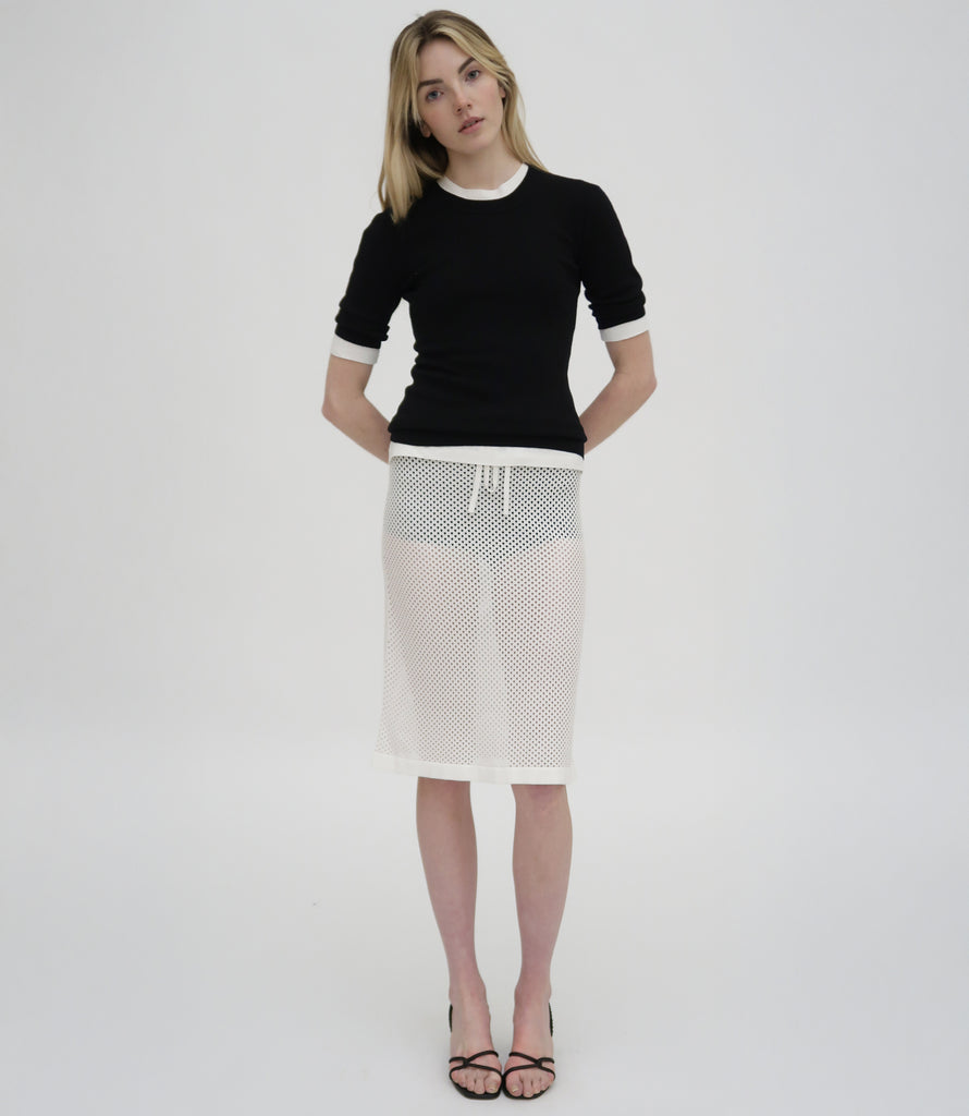 MESH MIDI SKIRT
