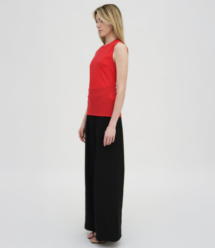 Wide Leg Pleat Front Pant