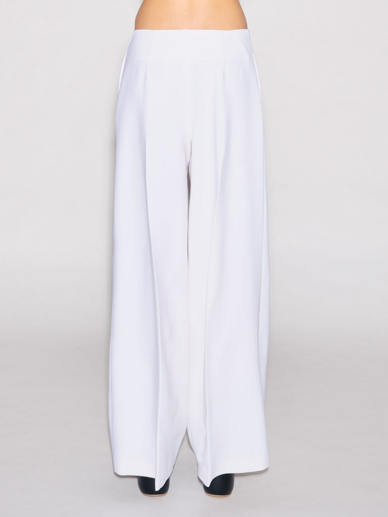 BUTTON PLEAT PANT - WOOL SCUBA