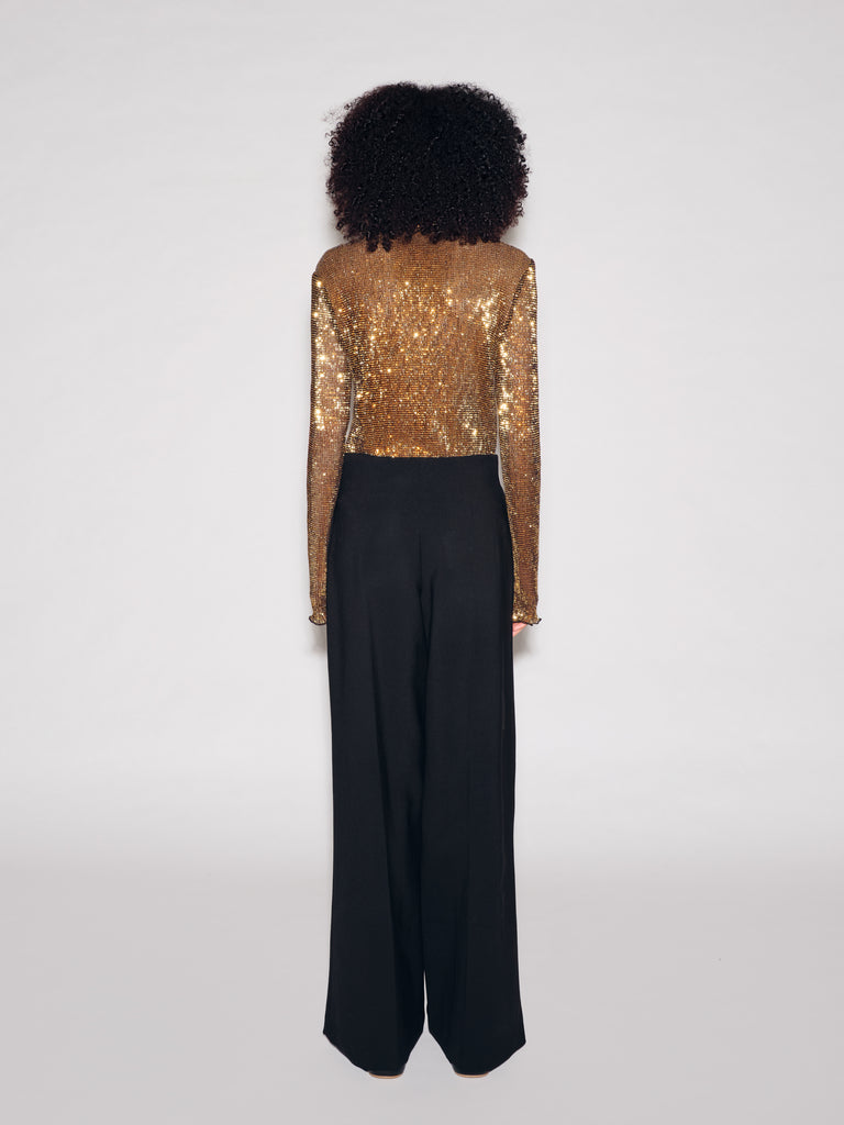 SLIM SHIRT - SEQUIN MESH