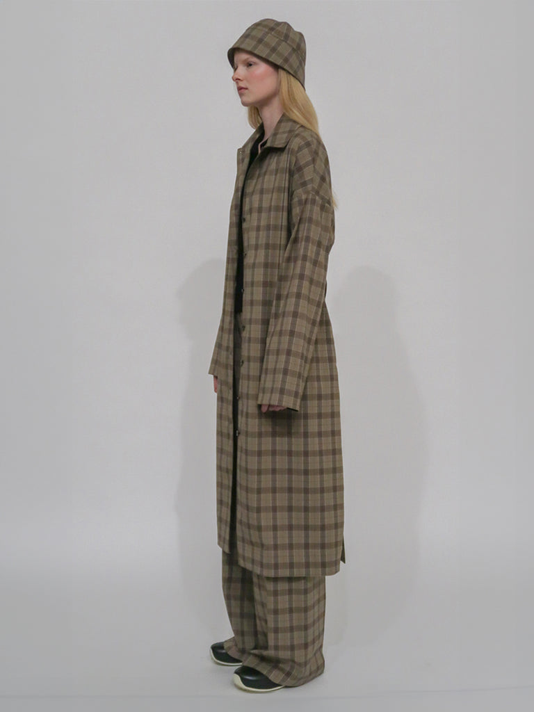 CAR COAT - TECHNICAL PLAID