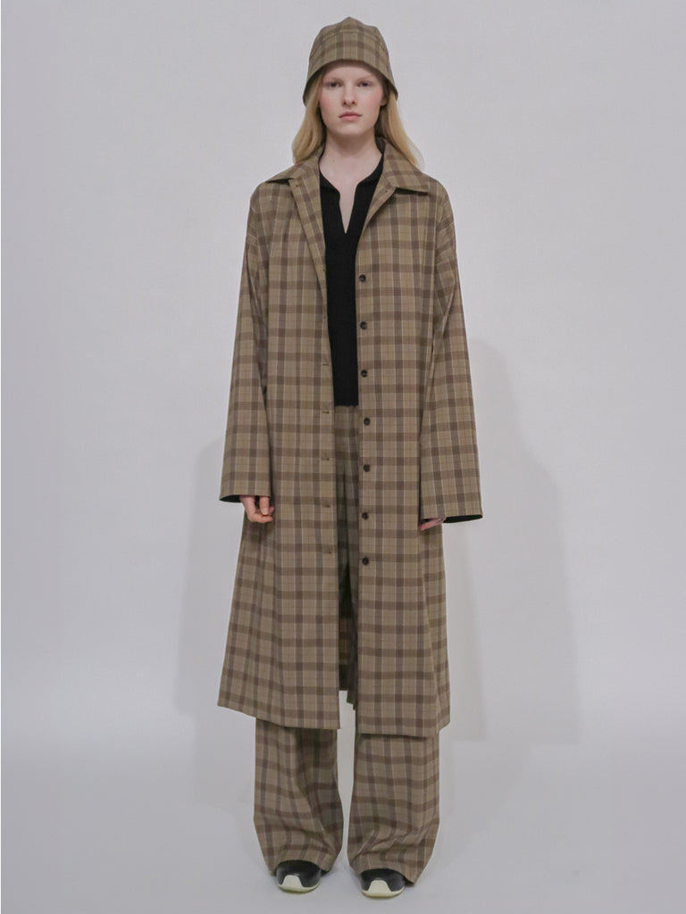 CAR COAT - TECHNICAL PLAID