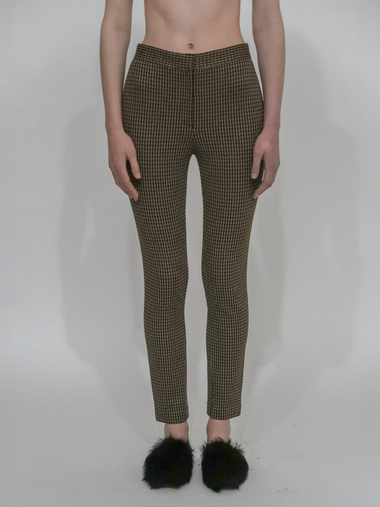 CROPPED SKINNY PANT - HOUNDSTOOTH