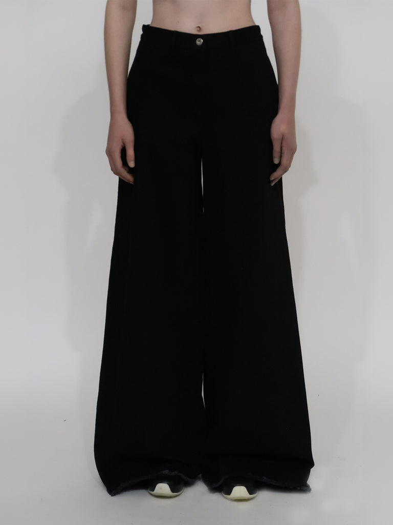 WIDE FLARE PANT - BLACK DENIM