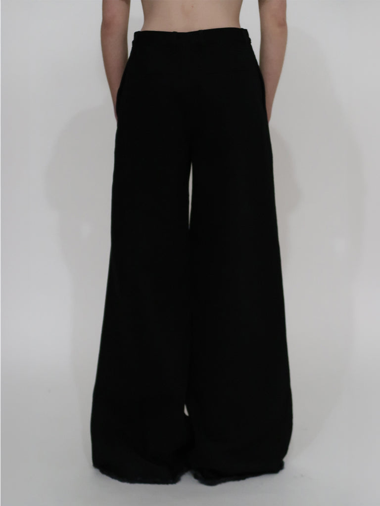 WIDE FLARE PANT - BLACK DENIM