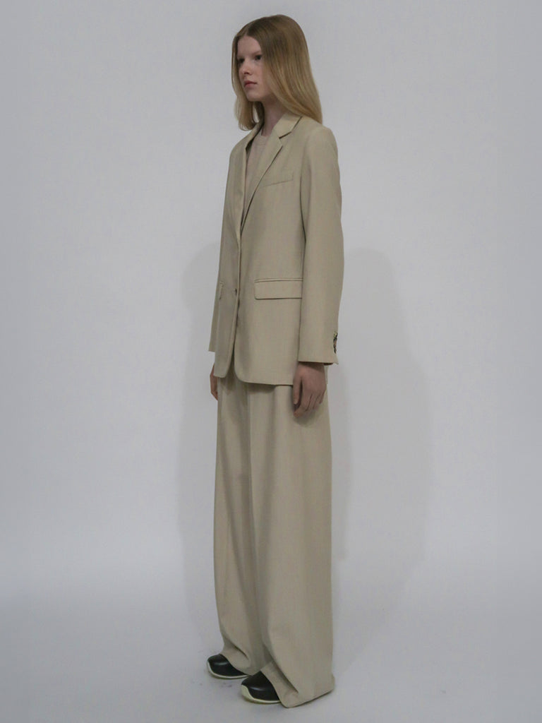 RELAXED PULL ON PANT- CANVAS SUITING